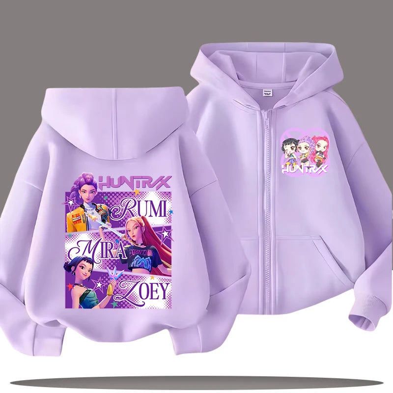 Sweatshirt Zippé Kpop Démon Enfants