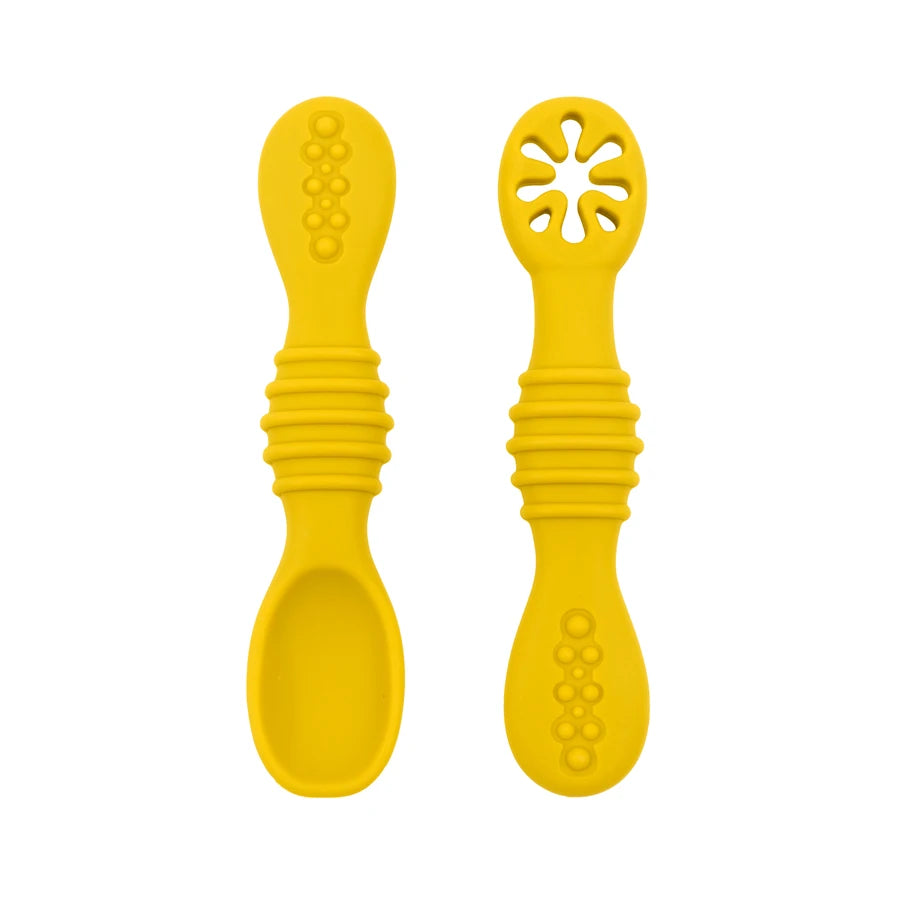 Set Couverts Bébé Silicone Doux 3-6 ans