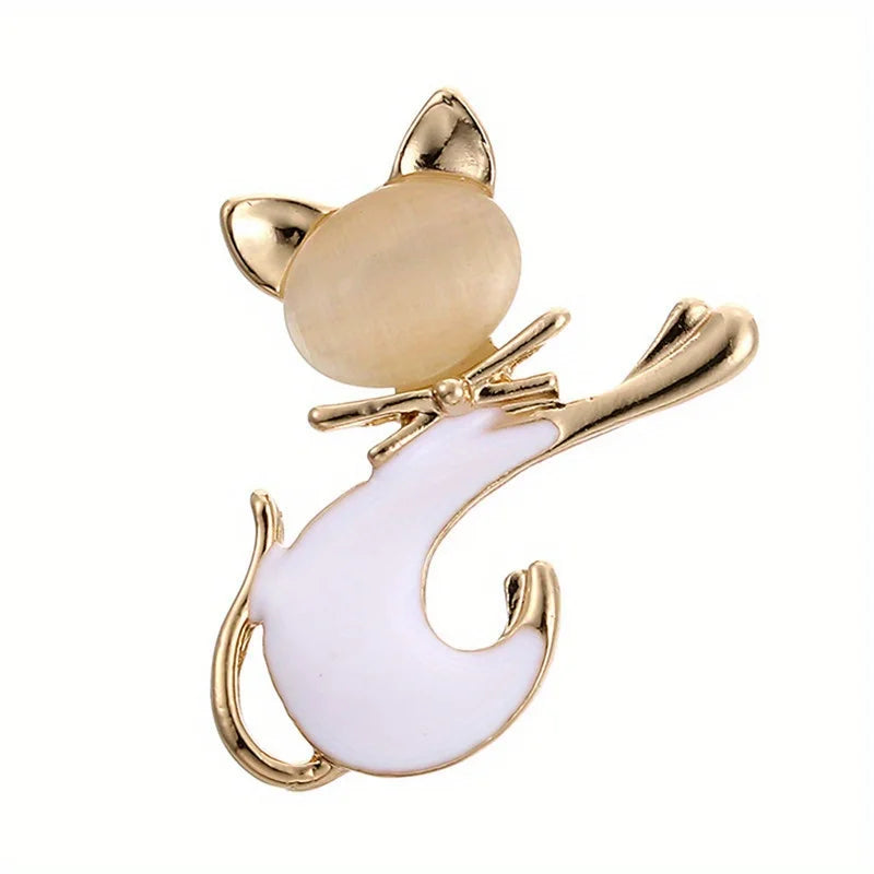 Broche Éclat Chaton en Cristal - Élégance Féline