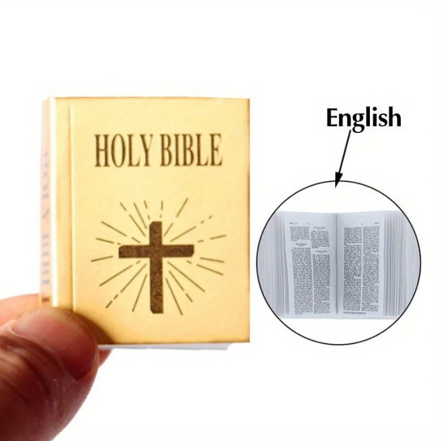 Miniature Bible Toy Book for Dollhouse Decor