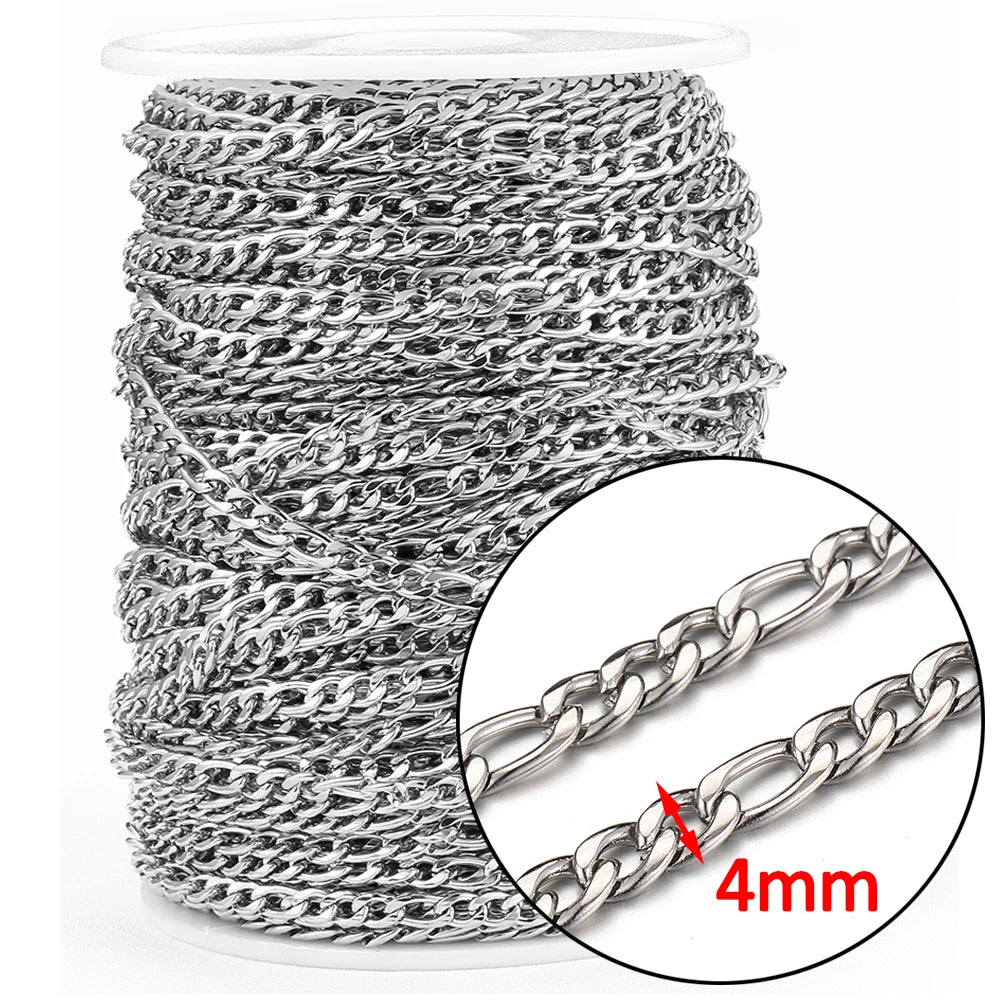 Stainless Steel Star Link Chain for DIY Jewelry