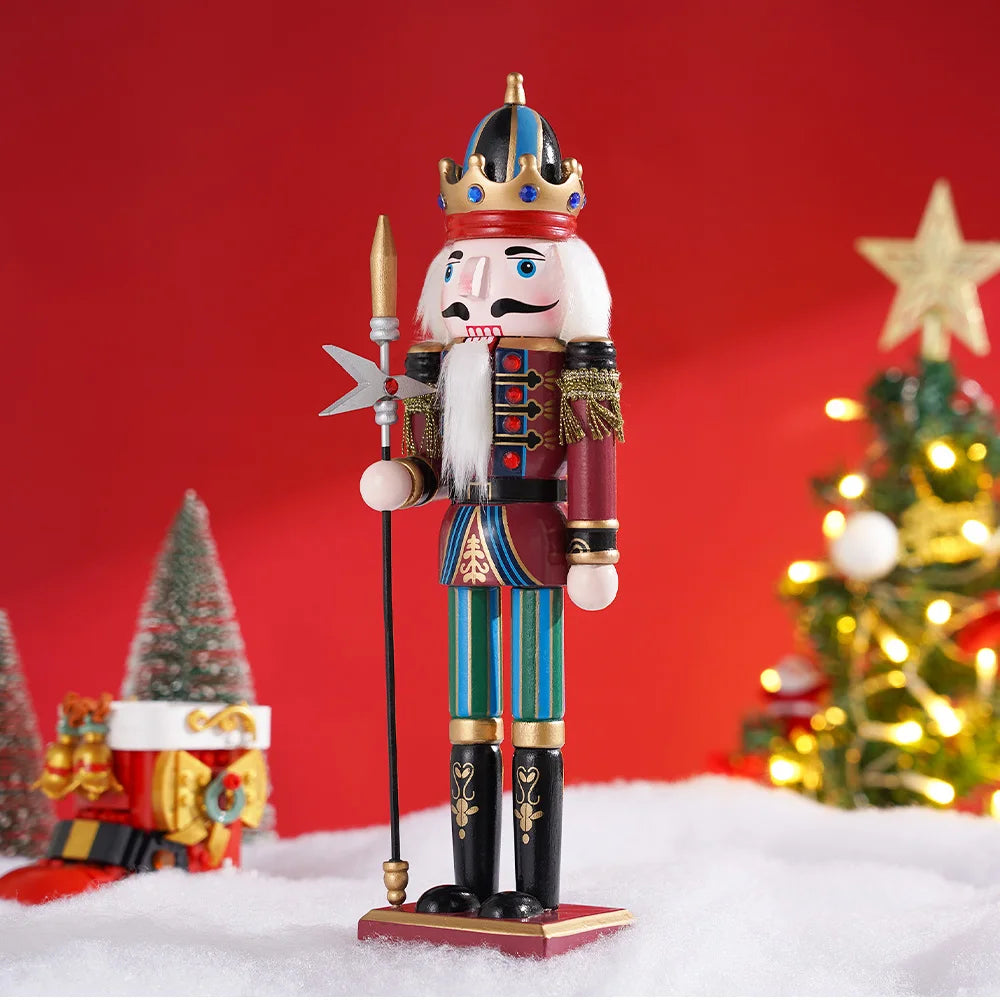 Nutcracker Charm: 30cm Wooden Holiday Decor