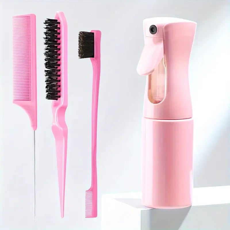 Kit Coiffure Pro : Brosses, Peigne & Pulvérisateur