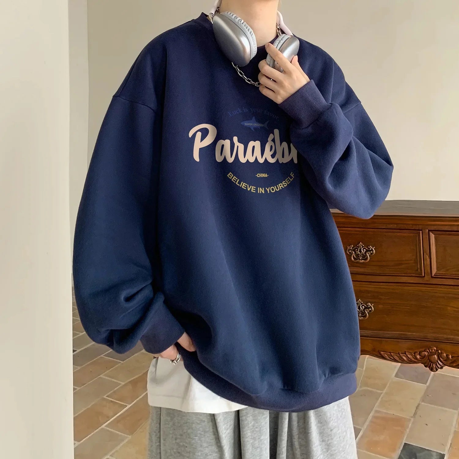 Sweat Américain Vin Rouge Homme