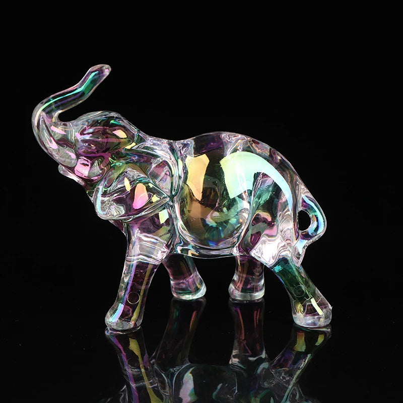 Mini Éléphant Cristal: Artisanat Chic pour Bureau