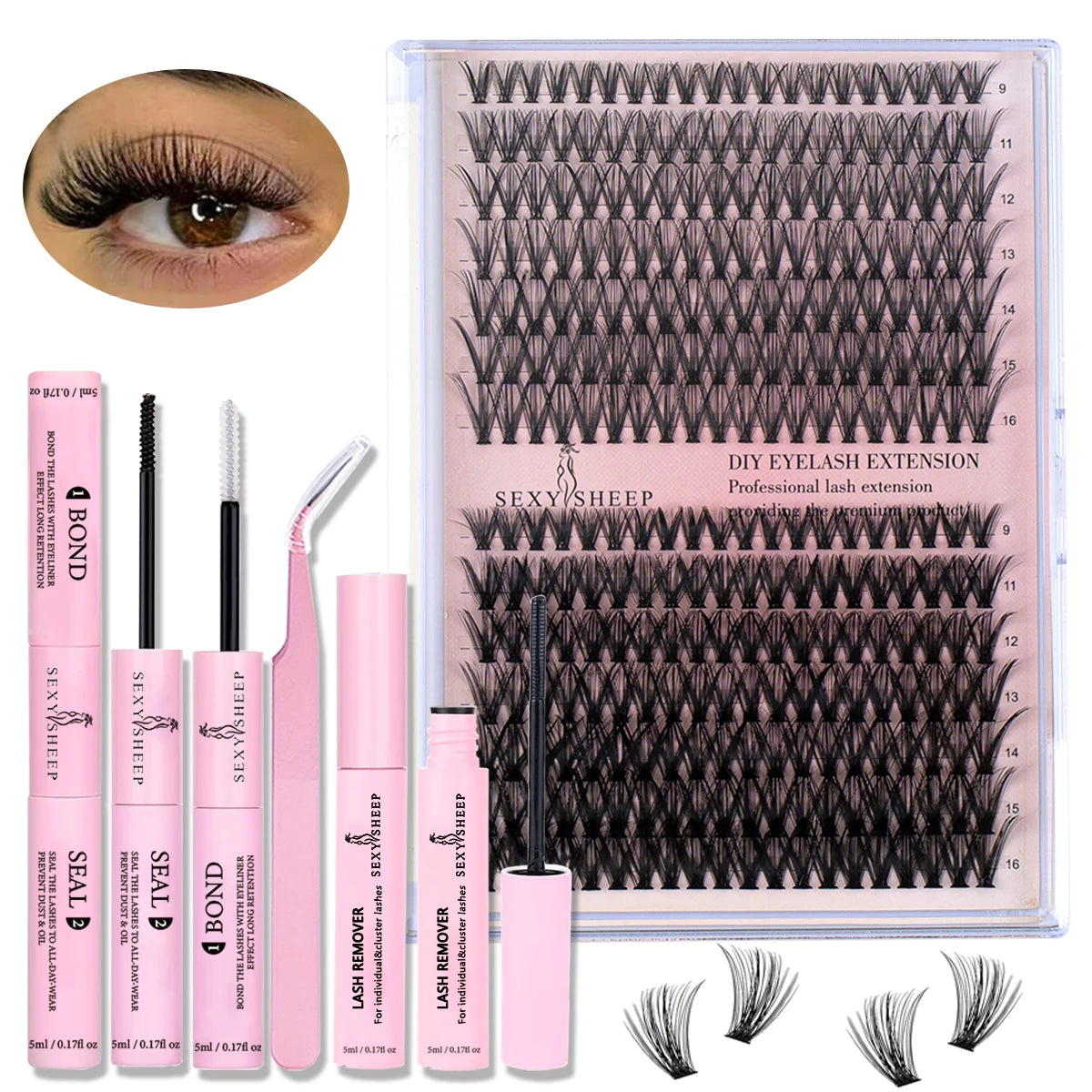 Kit Cils DIY 280 pièces 30D40D - SEXYSHEEP
