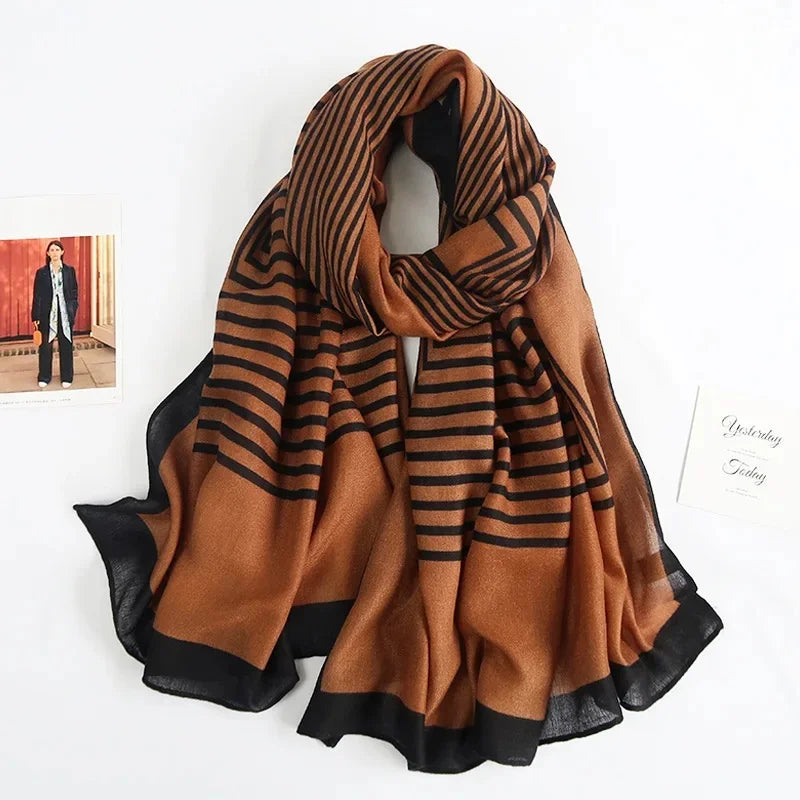 Écharpe Chic Coton-Lin : Élégance et Protection Solaire