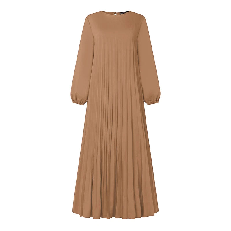 Robe Élégante ZANZEA - Maxi Plissée Femme