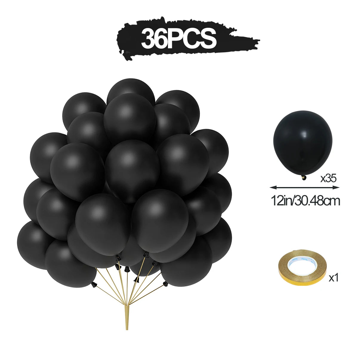 Ballons dorés festifs en latex perlé