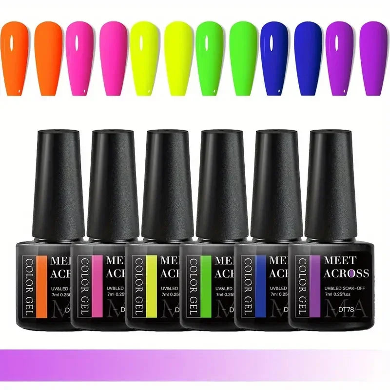 Kit Gel Vernis Macaron 6 Couleurs