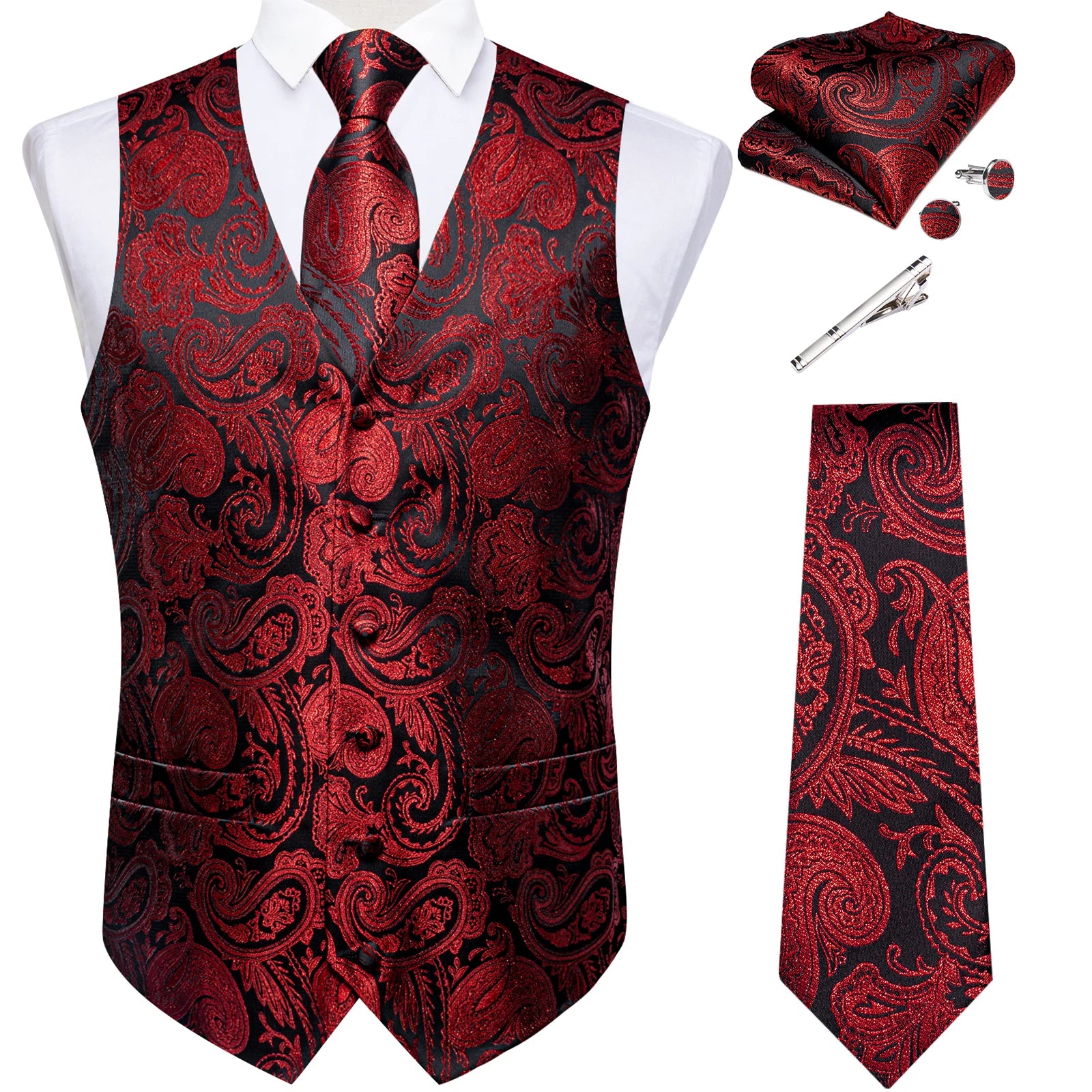 Gilet Luxe Mariage avec Accessoires