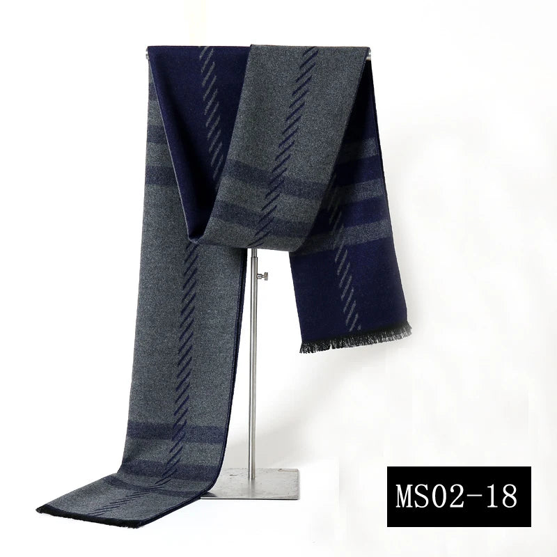 Plaid Pashmina Scarf: Men's Cozy Winter Wrap