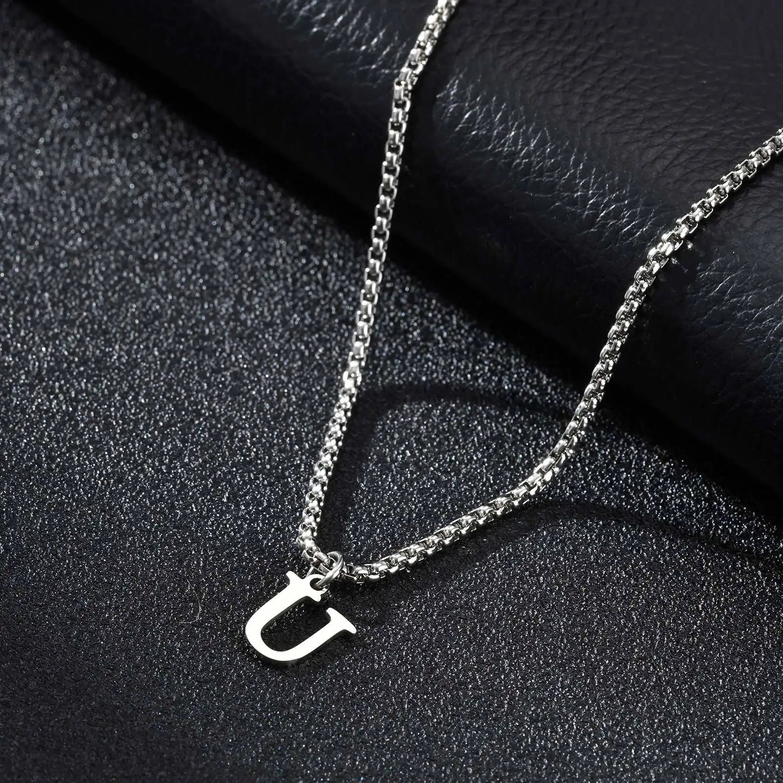 Collier Initiales Vnox en Acier Inoxydable