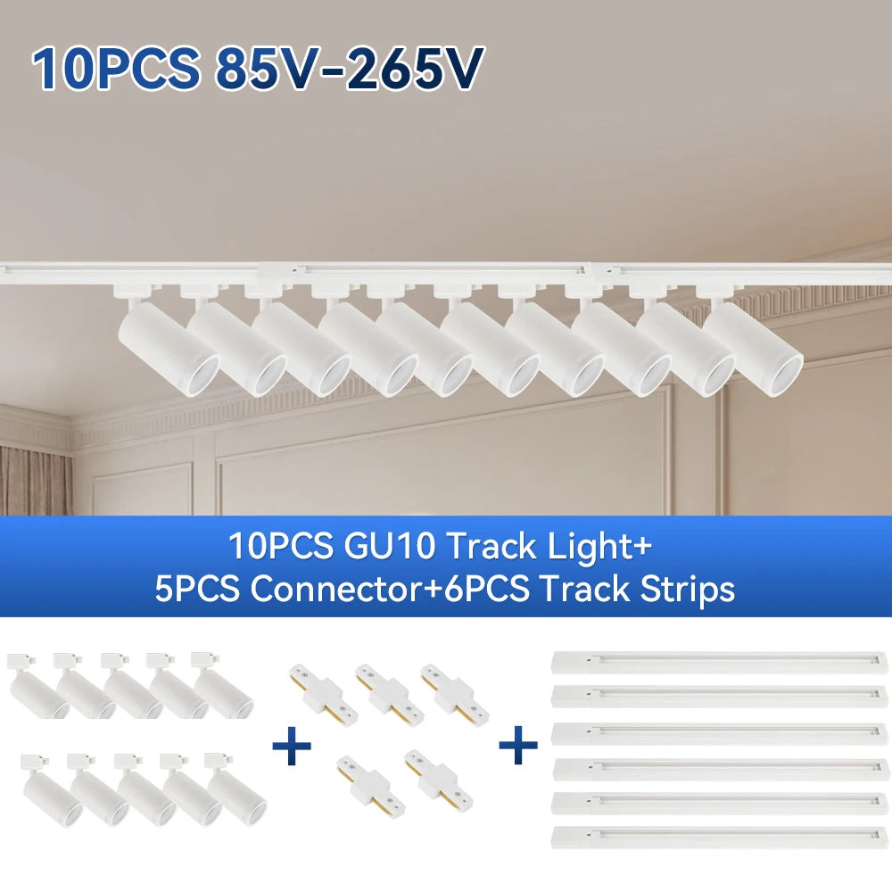 CHENBEN GU10 Flex LED Track Light - Modern & Adjustable