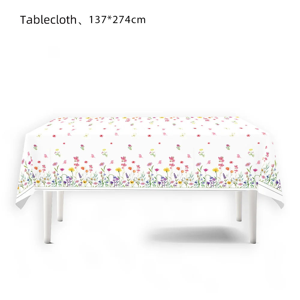 Assiettes Fleurs Joyeuses pour Anniversaire Fille