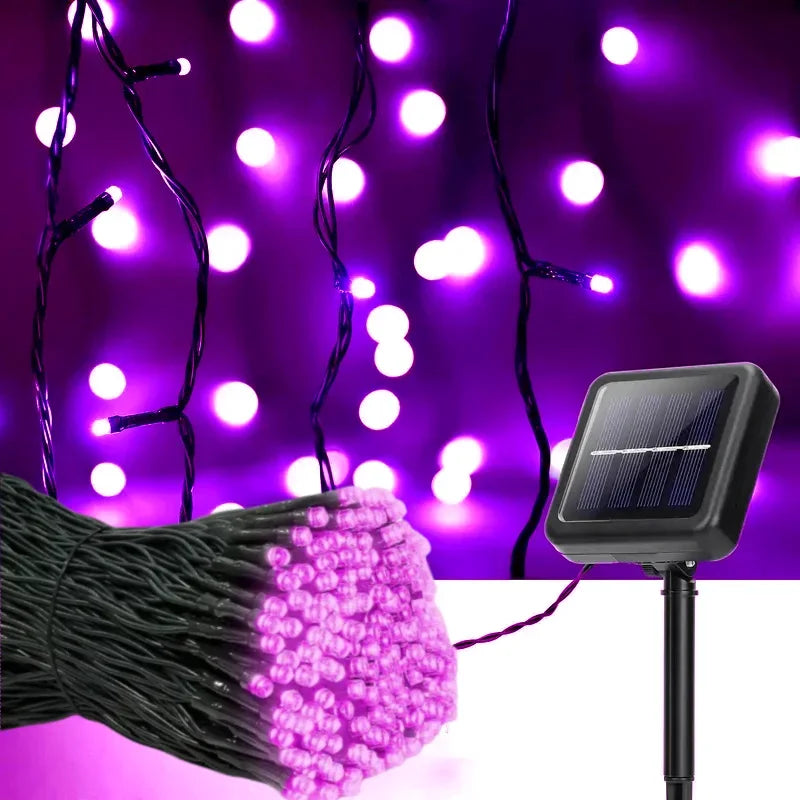 Starry Solar LED Garland: 8 Modes, Waterproof, 300 LEDs