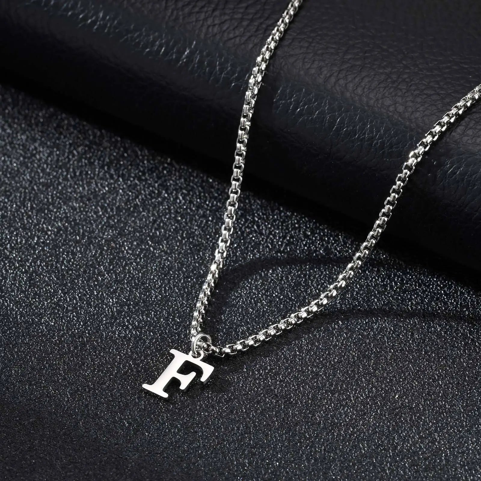 Collier Initiales Vnox en Acier Inoxydable