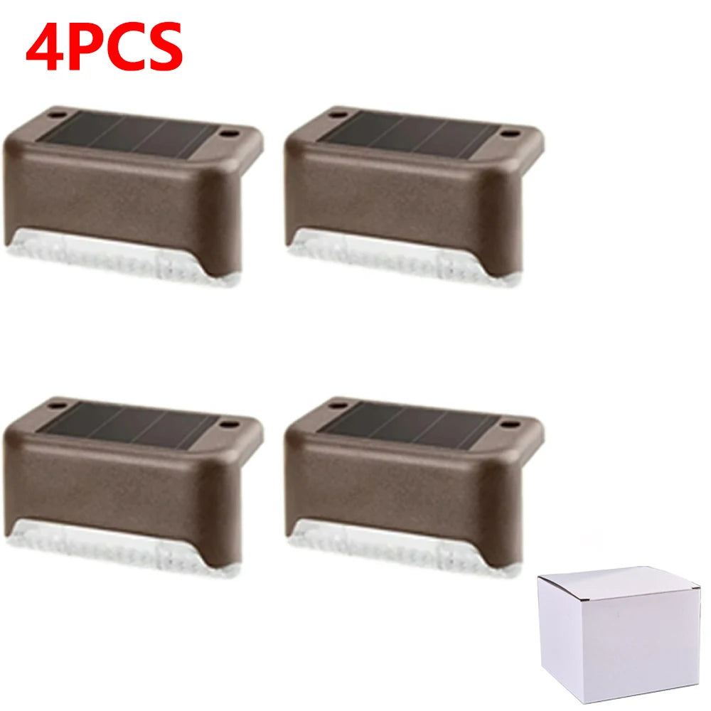 Lumière Solaire LED Escalier Blanc Chaud