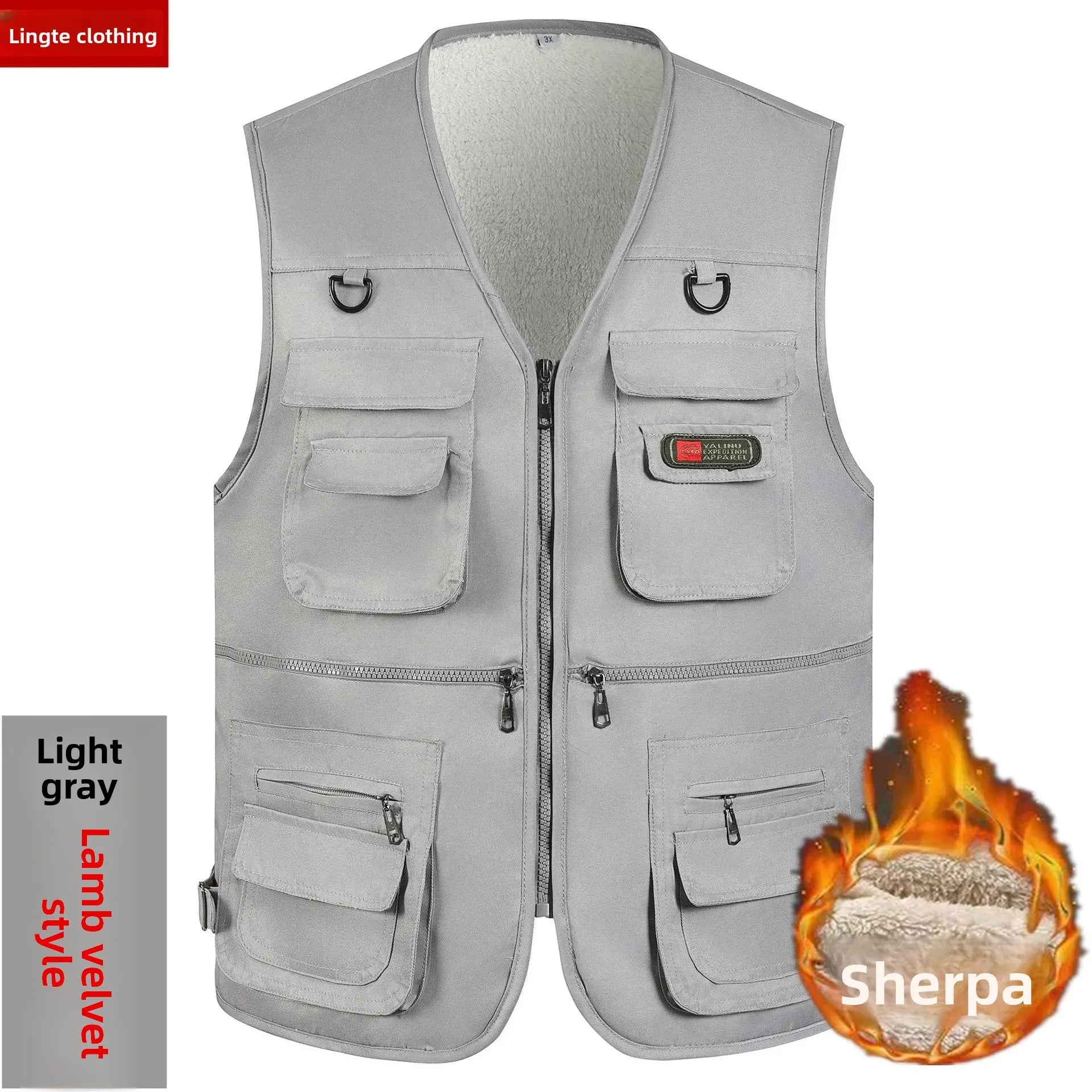 Gilet Pêche Confort Multi-Poches pour Hommes Âgés