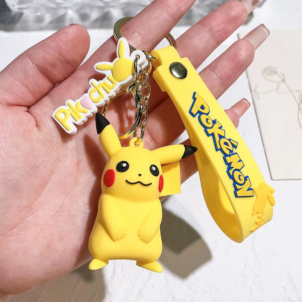 Pikachu Charm Keychain: Cute Anime Car Accessory