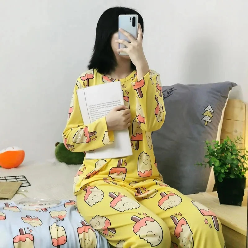 Pyjamas Mignons Coréens pour Femmes Courtes