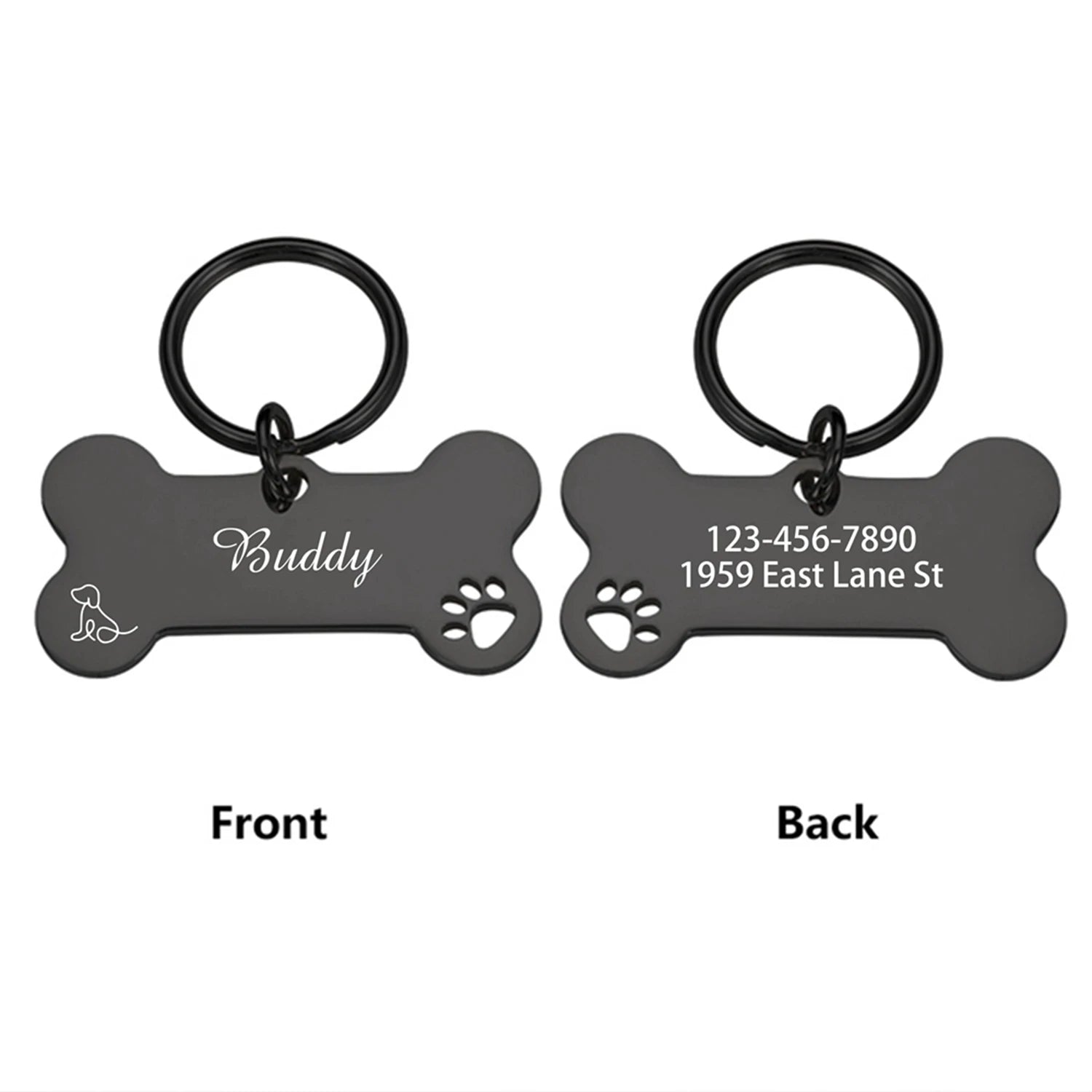 Custom Dog ID Collars with Personalized Name Tags