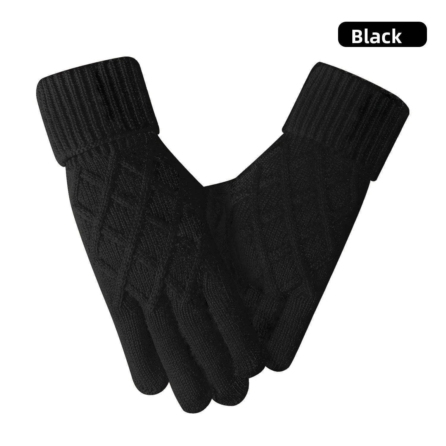 Gants d'hiver tactiles en tricot chaud