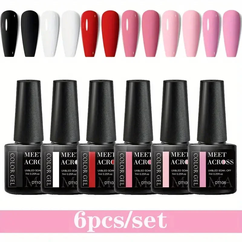 Kit Gel Vernis Macaron 6 Couleurs