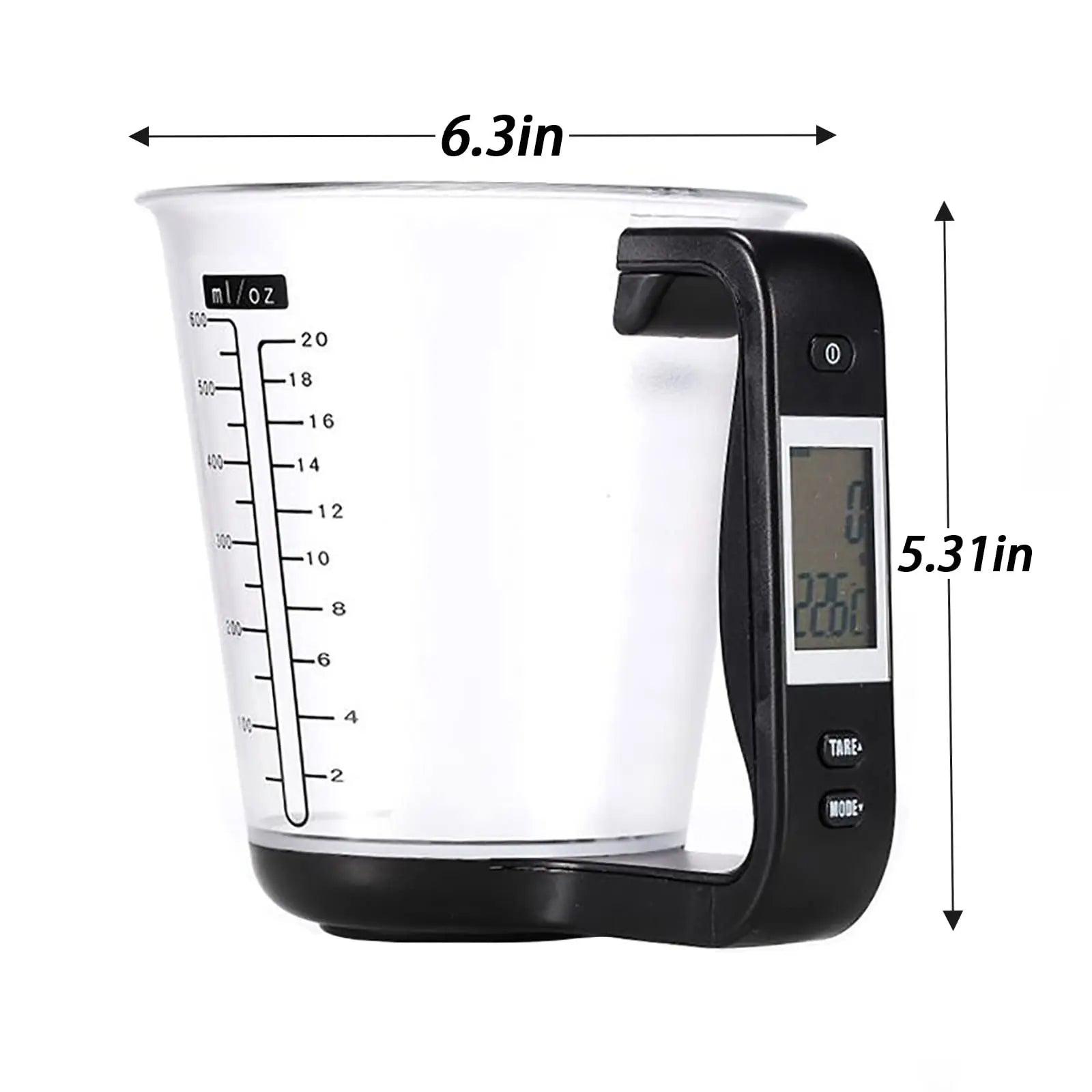 Balance de cuisine LCD 600ML compacte