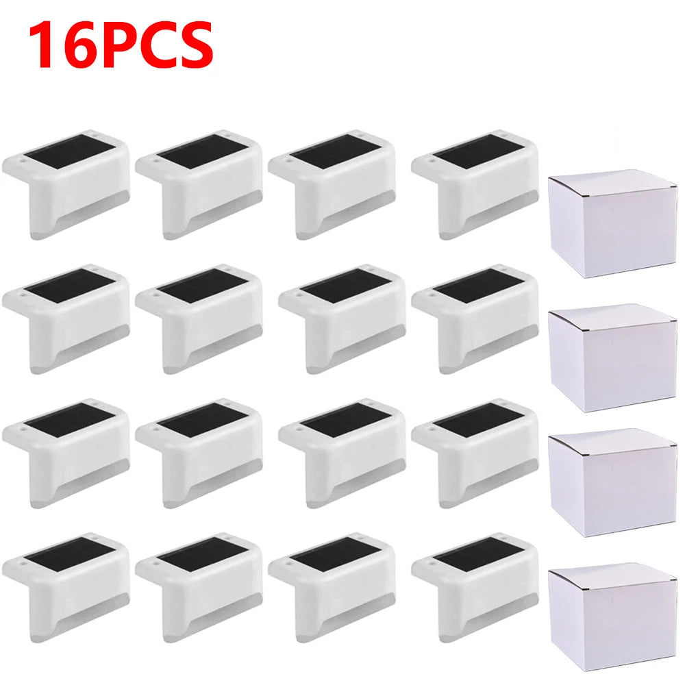 Lumière Solaire LED Escalier Blanc Chaud