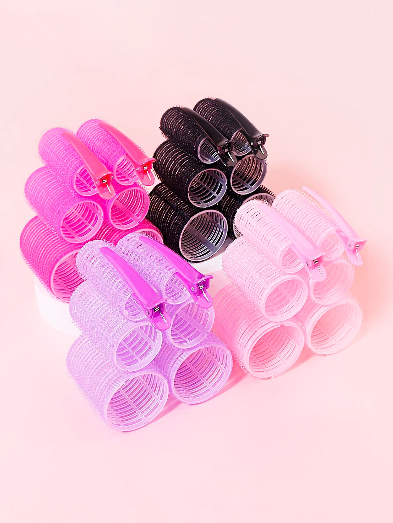 Bigoudis portables auto-adhésifs 4 pièces élégants