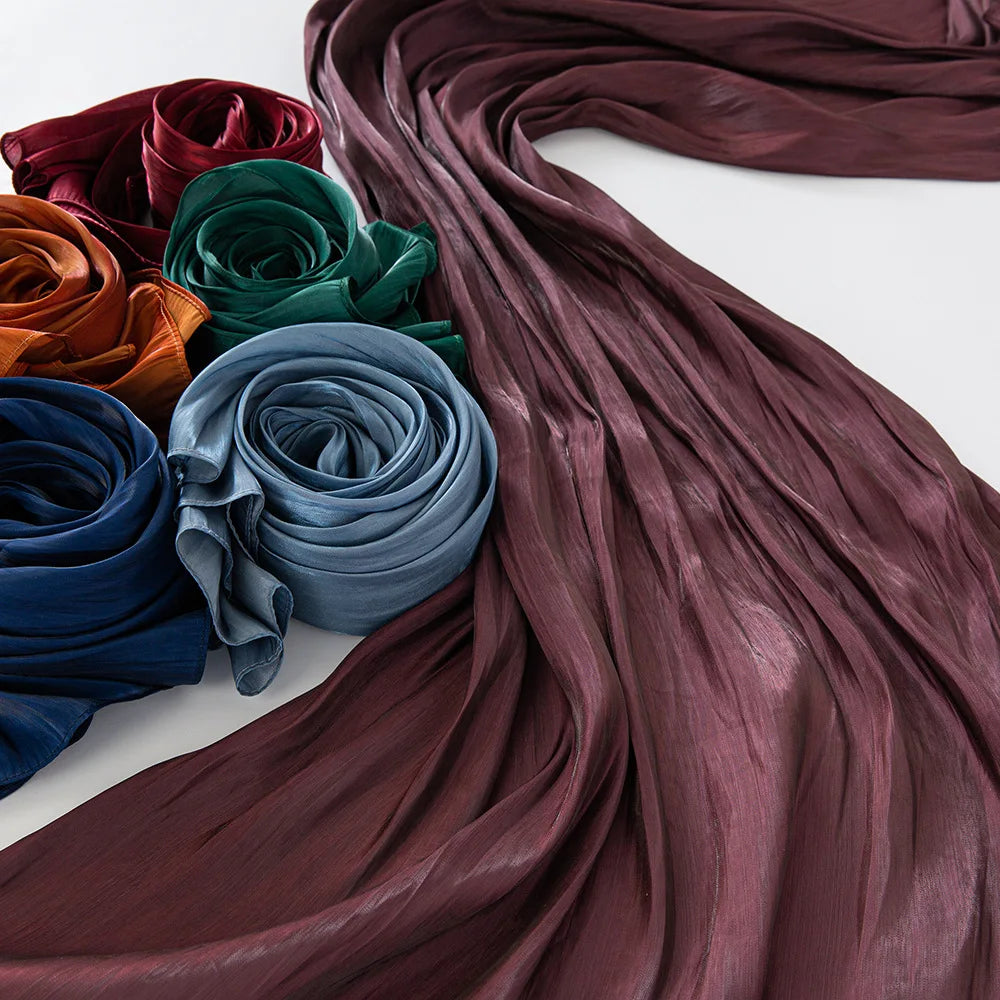 Foulards Unis en Soie Immitée - Élégance Éternelle