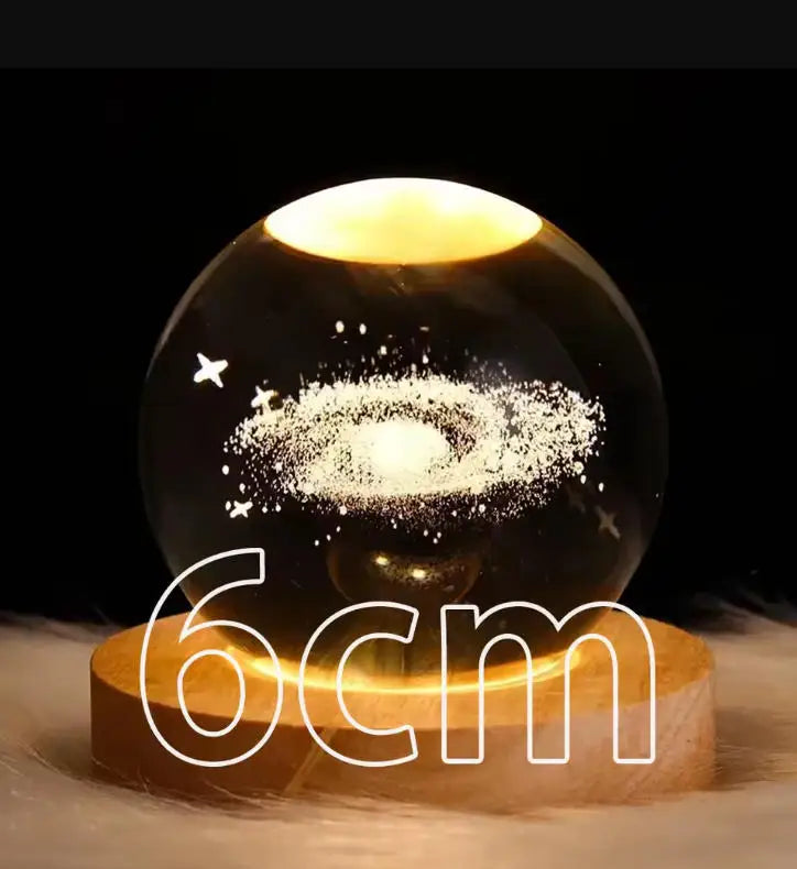 3D Crystal Planet Night Light - Creative Gift