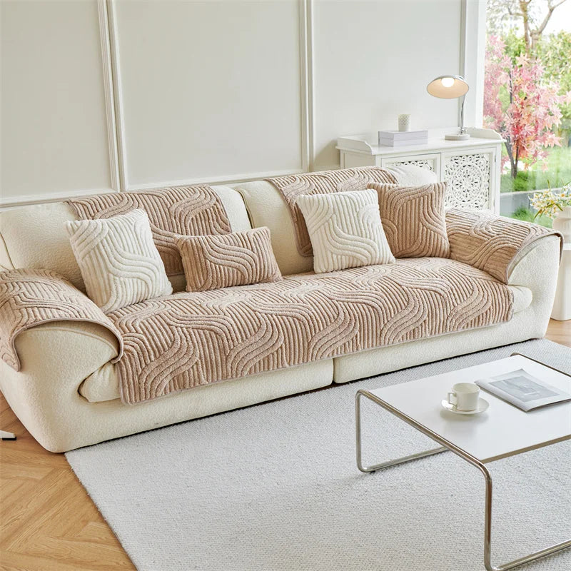 Coussin Chat Velours Jacquard Hiver Doux et Moderne