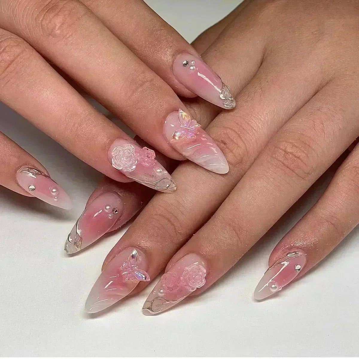Ballet Rose : 24 Faux Ongles Élégants