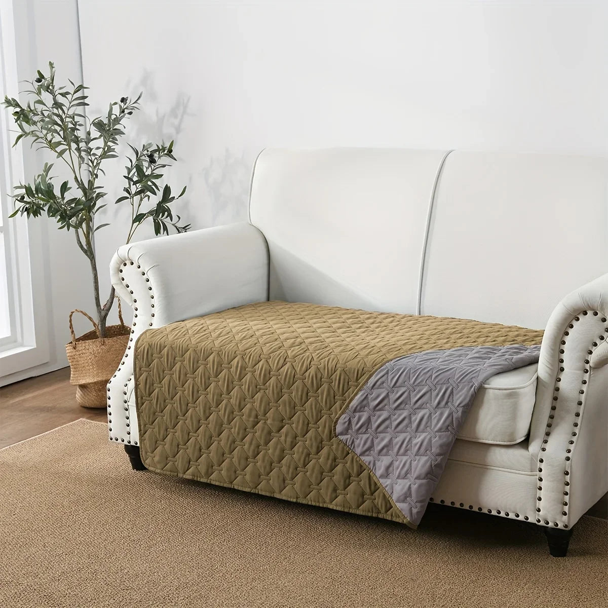 Housse Double Face Étanche pour Chiens et Canapés