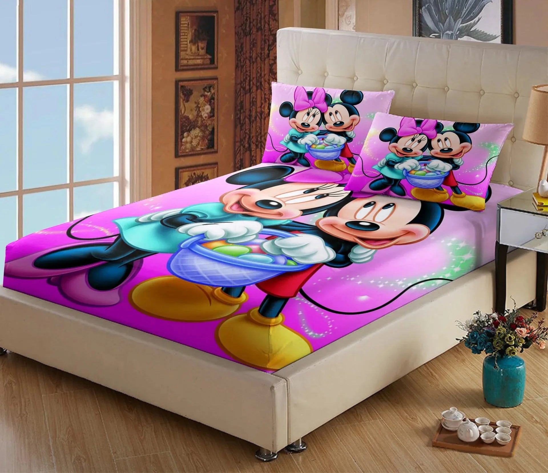 Mickey Magic: Elastic Anime Bedding Set