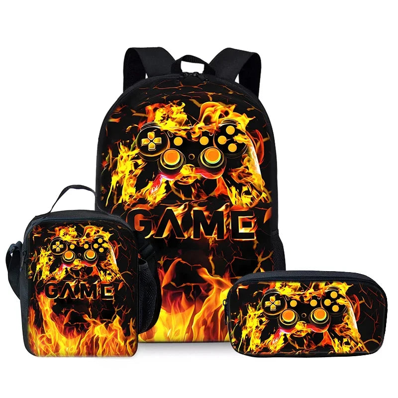 Sac à dos 3D Flamme Brûlante VINKA