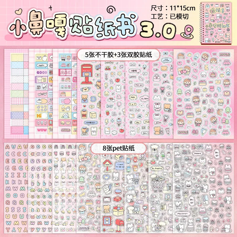 Autocollants Mignons Mr Paper 16 pcs