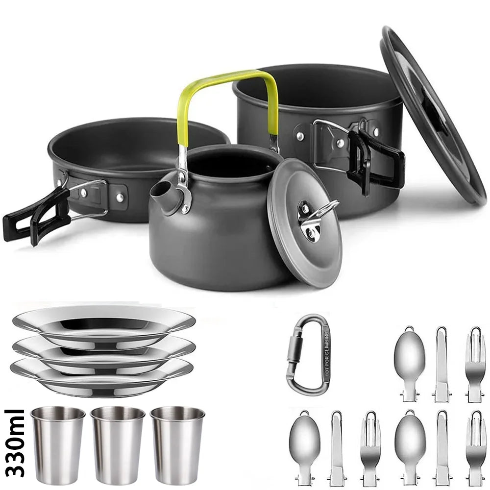 Cuisine Nomade: Kit Compact en Aluminium pour 2-3