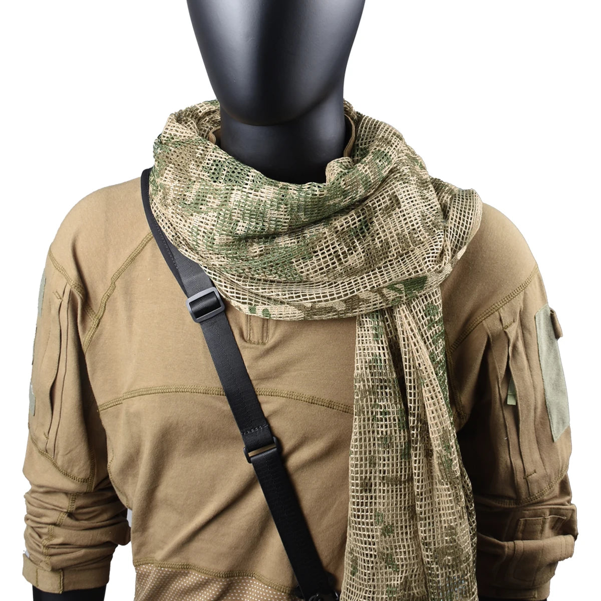 Écharpe Tactique Camouflage Maille Respirante Polyvalente