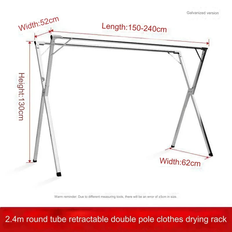 Séchage Éco: Étendoir Pliant Inox pour Intérieur & Extérieur
