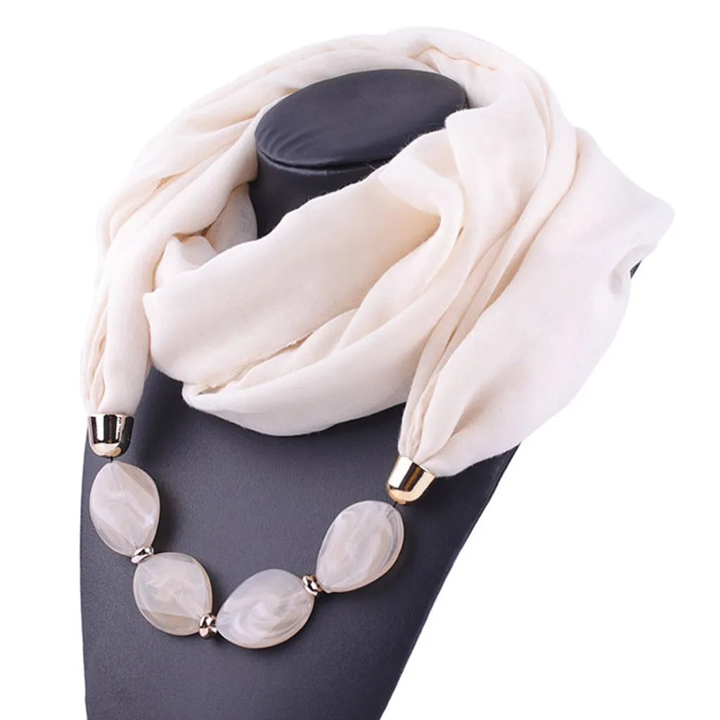 Ethnic Chic Scarf & Pendant Set for Women