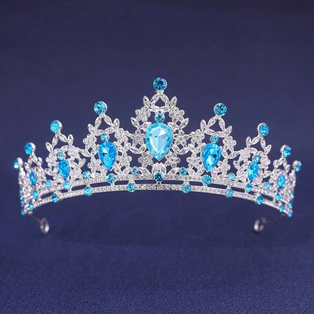 Couronne Élégante en Cristal pour Mariage et Fêtes