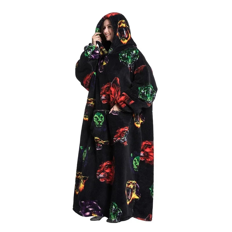 Ultra Couverture à Capuche Cocooning Hiver Unisexe