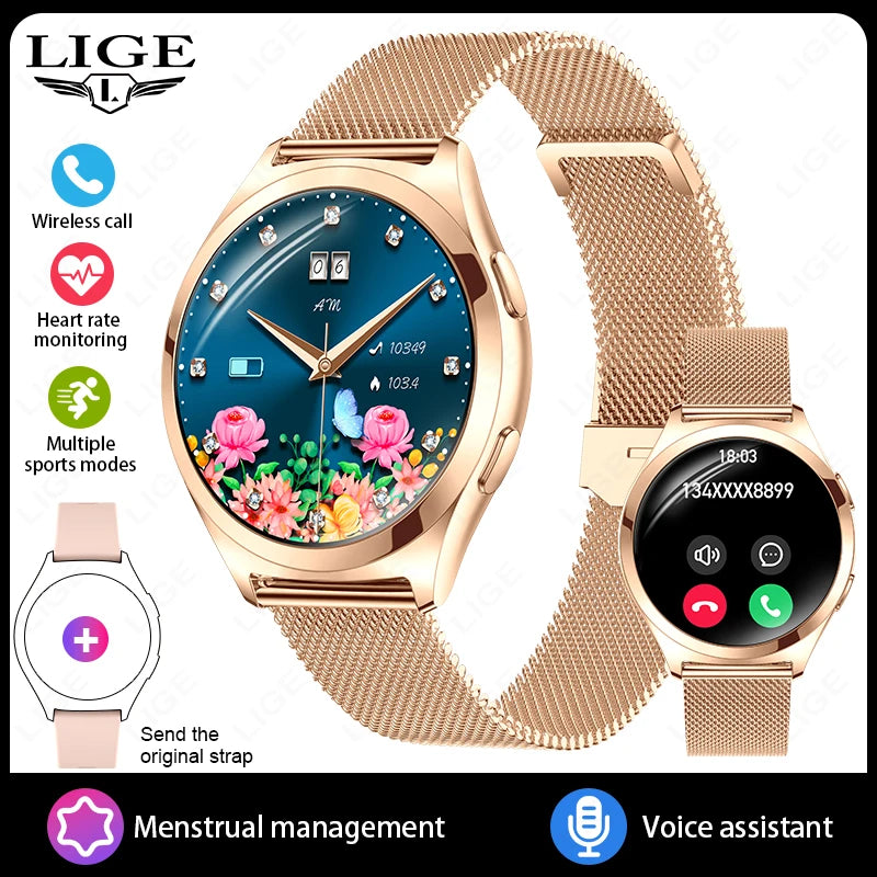 LIGE Smartwatch Femme Étanche & Connectée