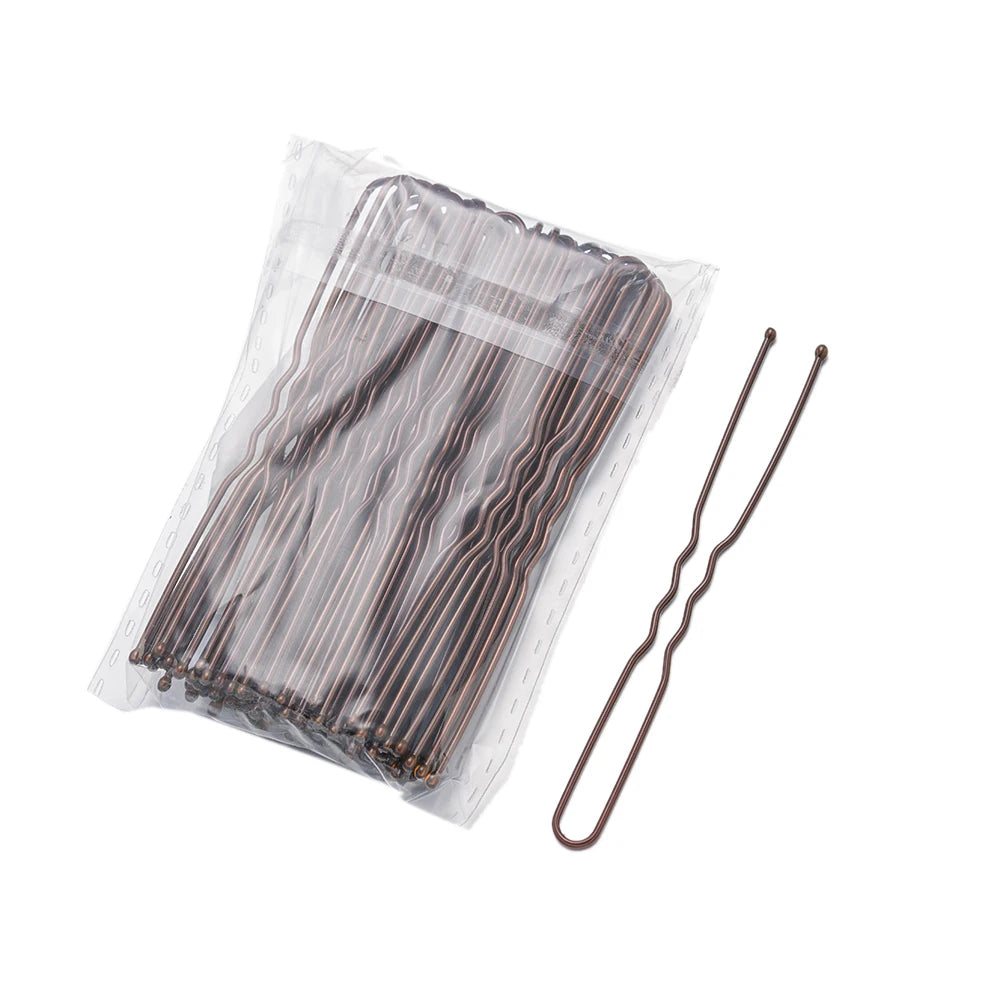 Épingles U en métal noir - 50 pièces