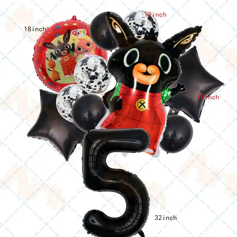 Fête Lapin Rouge et Noir