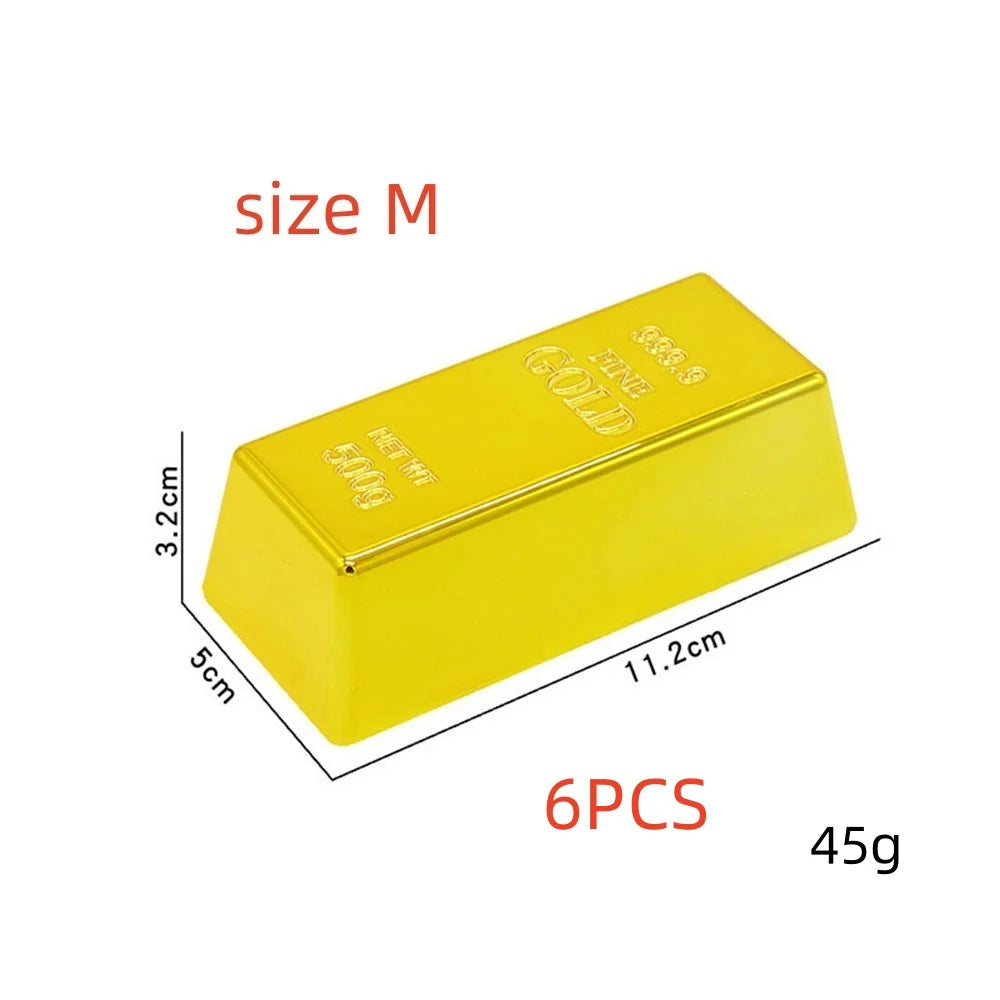 Barre d'Or Factice pour Décor Pirate Halloween