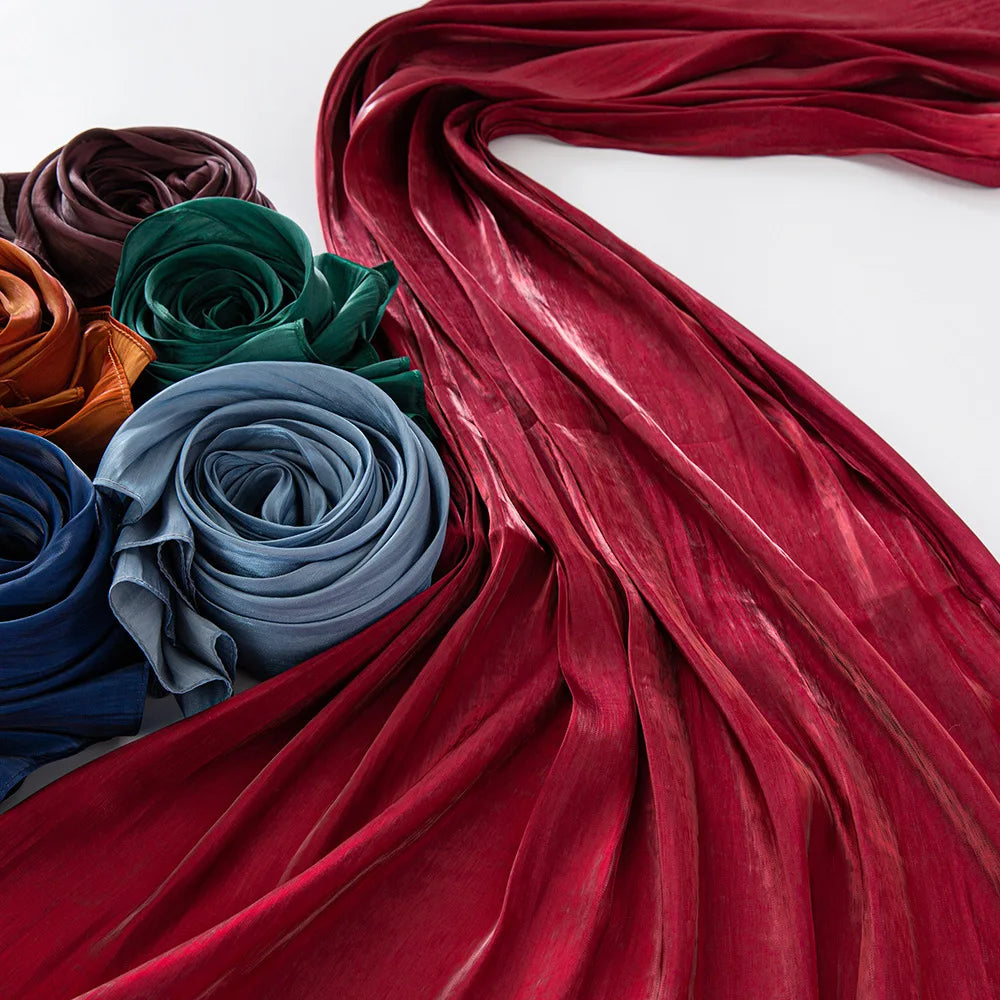 Foulards Unis en Soie Immitée - Élégance Éternelle